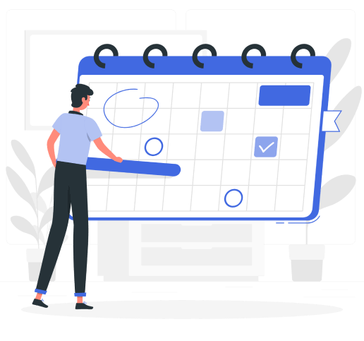 休暇申請機能のイラスト