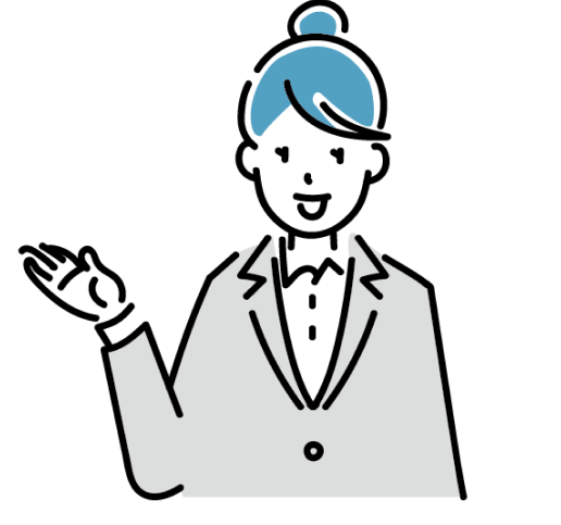 サポートする女性のイラスト