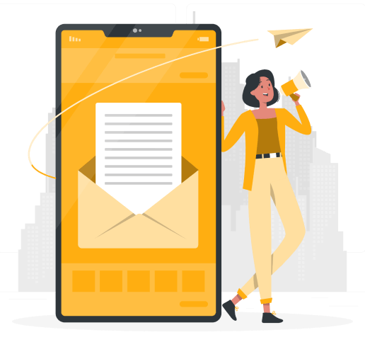 一斉メールのイラスト