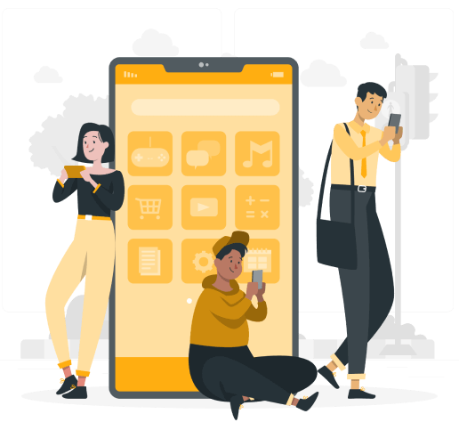 スマホアプリのイラスト